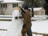 Real Texas snowman