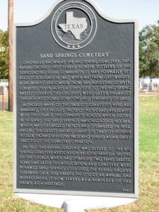 Sand Springs cemetery