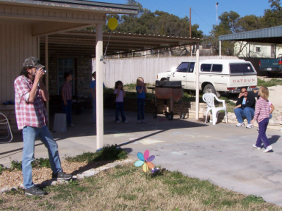 Grandad (Me) shots the b-day party